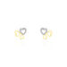 Boucles D'oreilles Puces Anne-maudae Triple Coeurs Or Bicolore - Boucles d'Oreilles Coeur Femme | Histoire d’Or