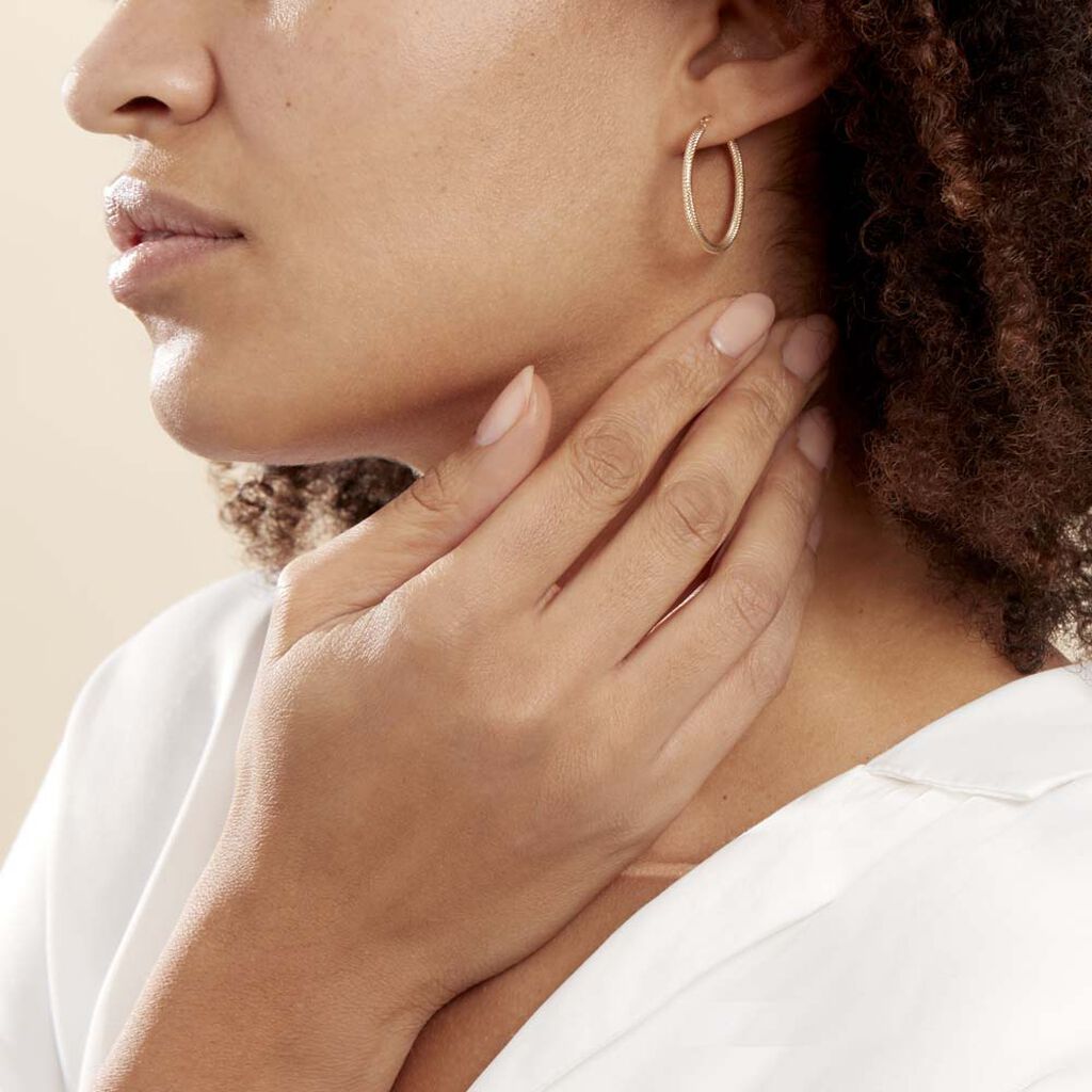 Créoles Ulrica Or Jaune - Boucles d'oreilles créoles Femme | Histoire d’Or