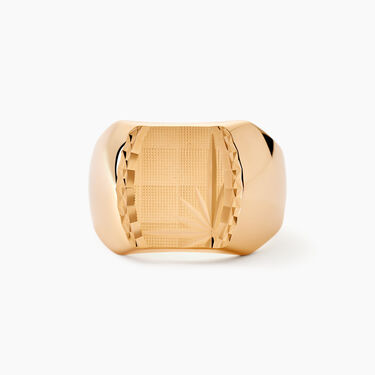 Chevalière Leoncette Plaqué Or Jaune