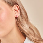 Cr&eacute;oles Taranis Or Blanc Diamant Synth&eacute;tique - Boucles d'oreilles cr&eacute;oles Femme | Histoire d&rsquo;Or