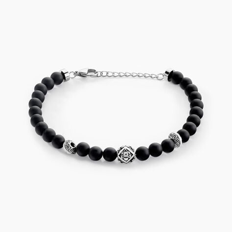 Bracelet Labhras Acier Blanc Agate - Bracelets Homme | Histoire d’Or