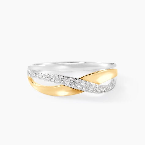 Bague Nene Or Bicolore Diamant - Bagues avec pierre Femme | Histoire d&rsquo;Or