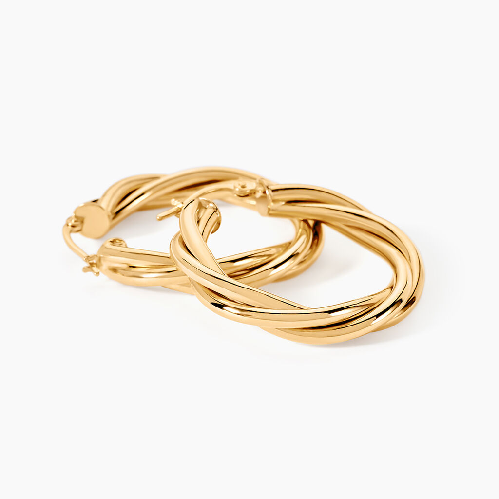 Cr&eacute;oles Tegan Or Jaune - Boucles d'oreilles cr&eacute;oles Femme | Histoire d&rsquo;Or