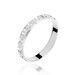 Alliance Marya Carree Diamantee Ruban Plat Or Blanc - Alliances Unisex | Histoire d’Or