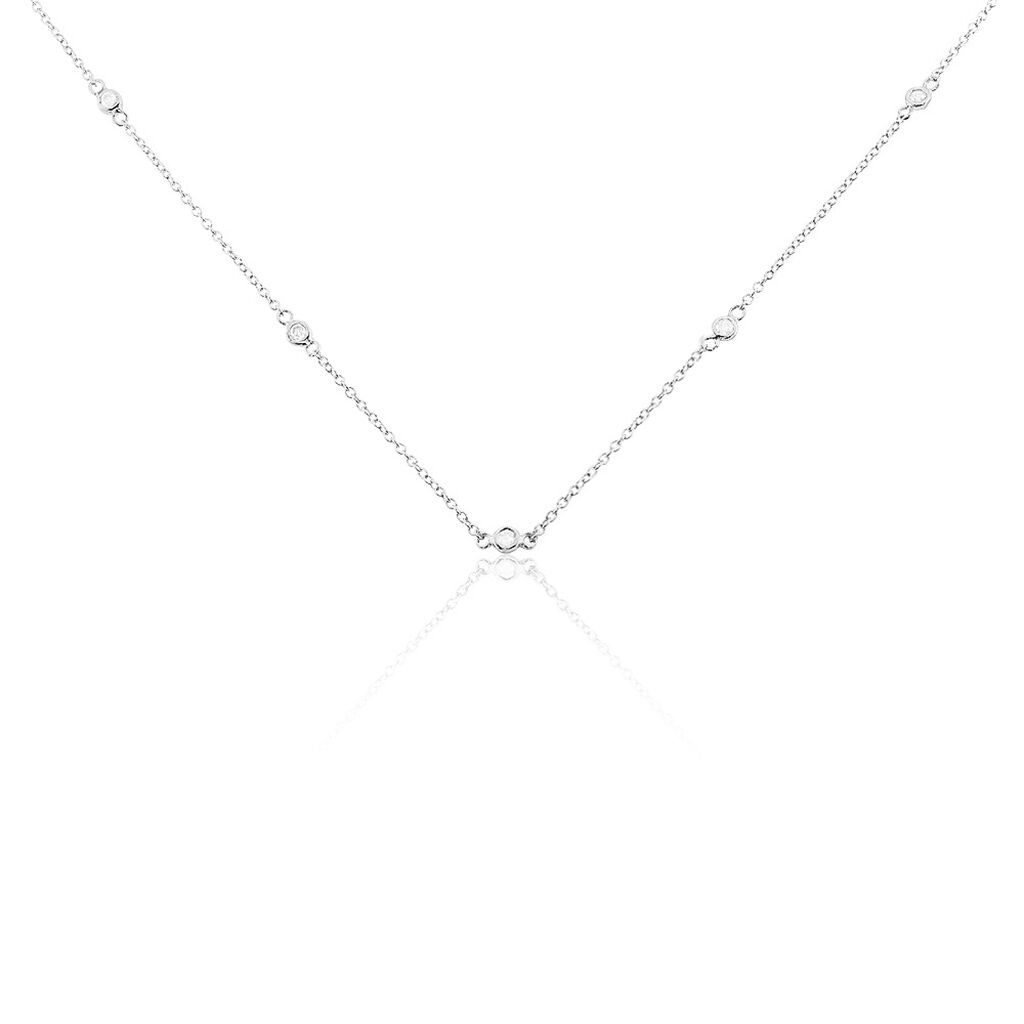 Collier Vashti Argent Blanc Oxyde De Zirconium - Colliers fantaisie Femme | Histoire d&rsquo;Or