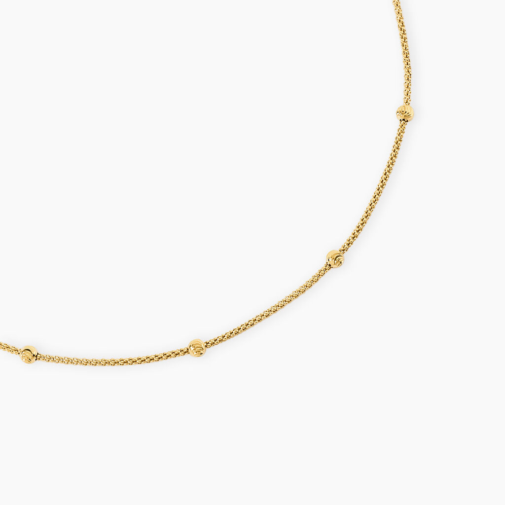 Collier Cyrianne Argent Dor&eacute; A L'Or 750/1000 - Bijoux sans pierre Femme | Histoire d&rsquo;Or