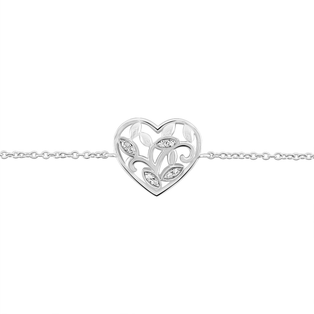 Bracelet Douglas Argent Blanc Oxyde De Zirconium - Bracelets Arbre de vie Femme | Histoire d’Or