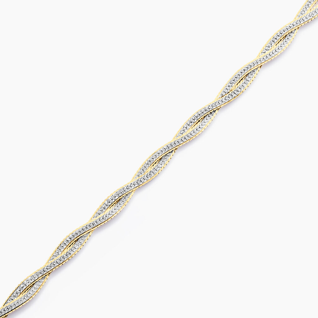 Bracelet Anaiz Argent Bicolore - Bracelets chaîne Femme | Histoire d’Or