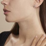 Boucles D'oreilles Puces Angelika Or Blanc Emeraude Et Diamant - Clous d'oreilles Femme | Histoire d&rsquo;Or