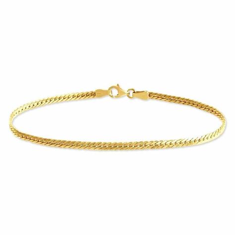 Bracelet Or Jaune Izel Maille Anglaise - Bracelets chaîne Femme | Histoire d’Or