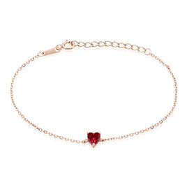 Bracelet Kelvyn Argent Rhodié Rose Oxyde - Bracelets Coeur Femme | Histoire d’Or