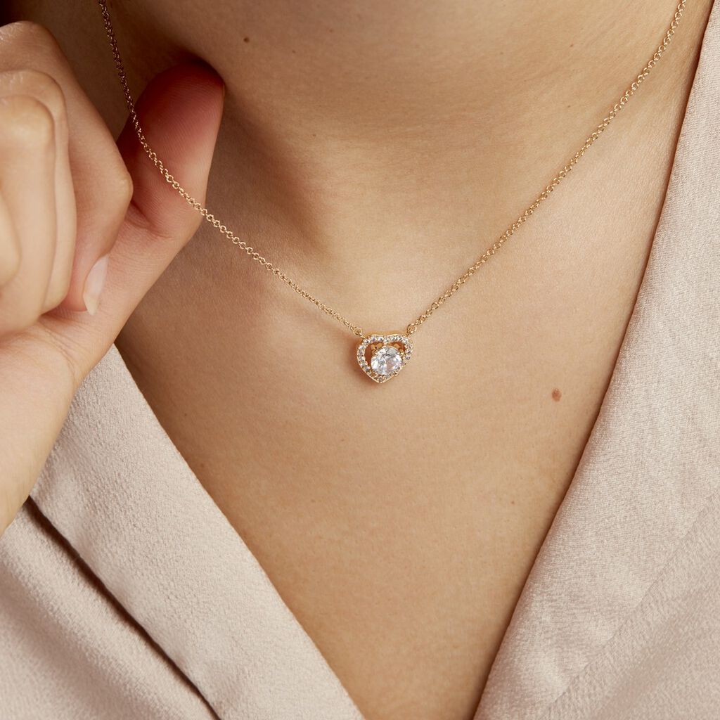 Collier Alais Plaqué Or Jaune Oxyde De Zirconium - Colliers fantaisie Femme | Histoire d’Or