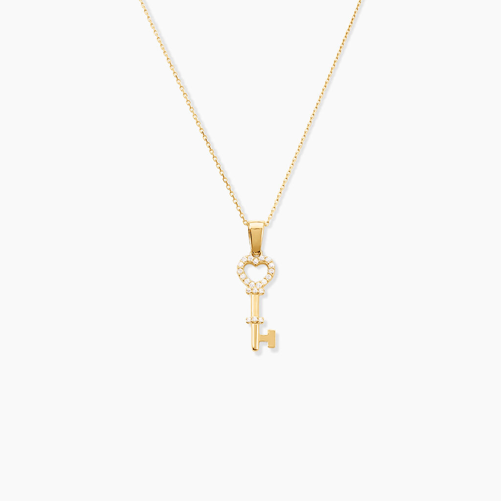 Pendentif Gatiane Or Jaune Oxyde De Zirconium - Pendentifs Femme | Histoire d&rsquo;Or