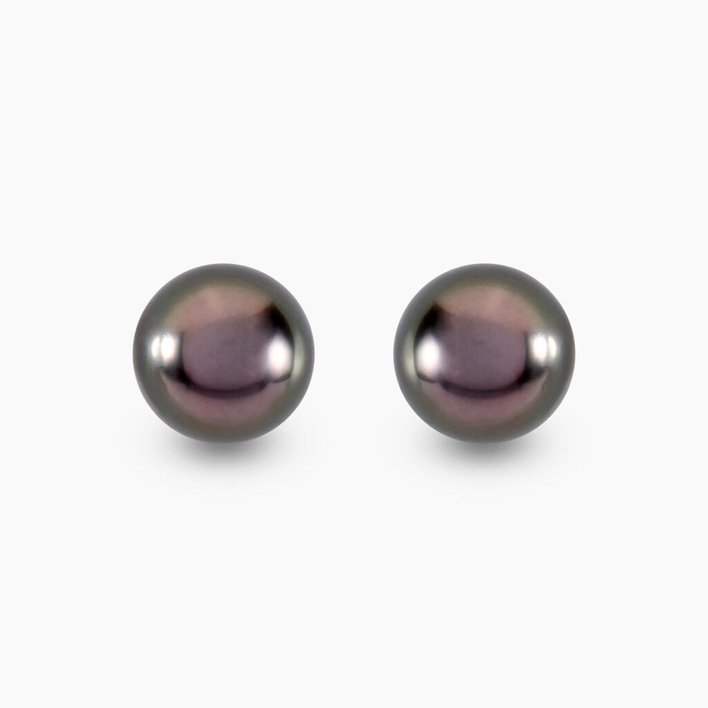 Boucles D'oreilles Puces Alper Or Jaune Perle De Culture De Tahiti - Clous d'oreilles Femme | Histoire d’Or