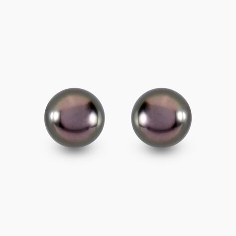 Boucles D'oreilles Puces Alper Or Jaune Perle De Culture De Tahiti - Clous d'oreilles Femme | Histoire d’Or