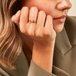 Bague Giordano Or Jaune Diamant Synth&eacute;tique - Bagues avec pierre Femme | Histoire d&rsquo;Or