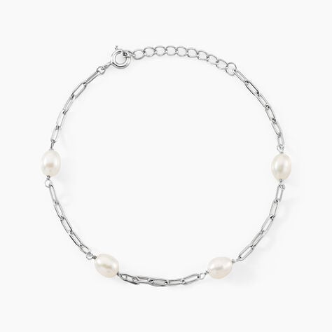 Bracelet Silviane Argent Blanc Perle De Culture - Bracelets Femme | Histoire d&rsquo;Or