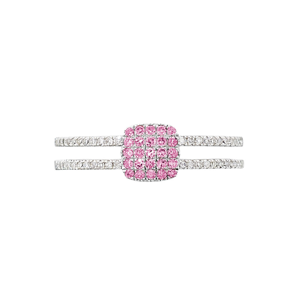 Bague Aude Or Blanc Saphir Et Diamant - Bagues avec pierre Femme | Histoire d’Or