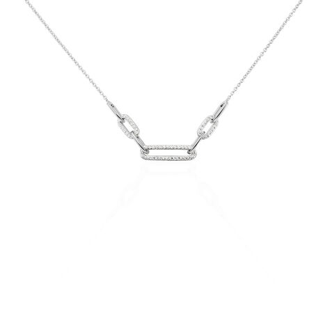 Collier Elia Argent Blanc Oxyde De Zirconium - Colliers fantaisie Femme | Histoire d’Or