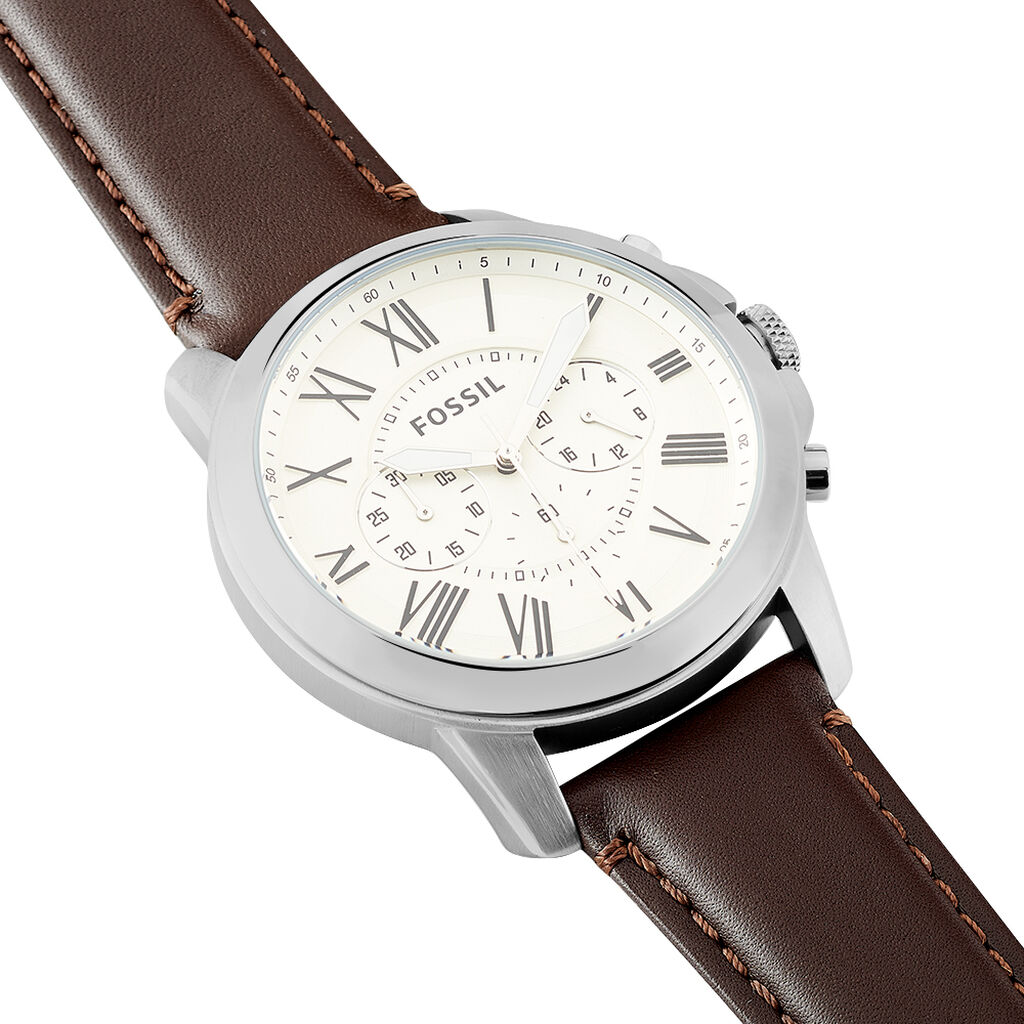 Montre Fossil Grant Beige - Montres Homme | Histoire d’Or