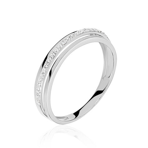 Bague Morrigan Or Blanc Oxyde De Zirconium - Bagues avec pierre Femme | Histoire d’Or