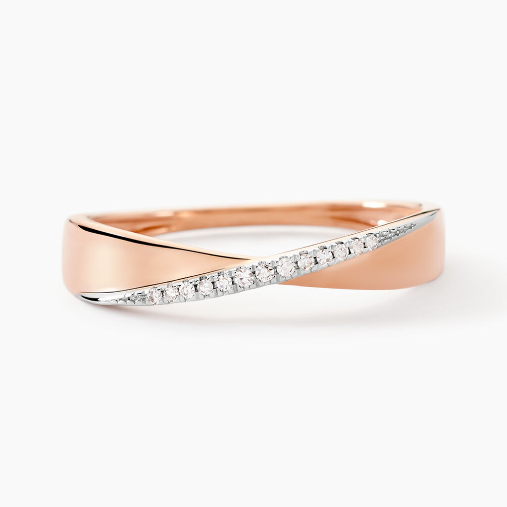 Bague Suzie Or Rose Diamant - Bagues avec pierre Femme | Histoire d&rsquo;Or