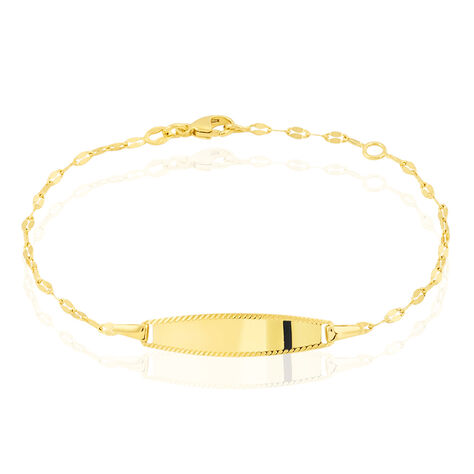 Bracelet Identité Eowyn Maille Fantaisie Or Jaune - Bracelets Communion Enfant | Histoire d’Or