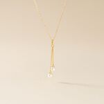 Collier Carrine 2 Fils Or Jaune Perle De Culture - Colliers Femme | Histoire d&rsquo;Or