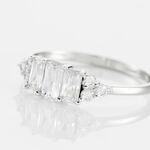 Bague Aranka Argent Blanc Oxyde De Zirconium - Bagues solitaires Femme | Histoire d&rsquo;Or