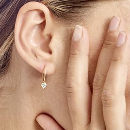 Créoles Marsie Coeur Or Jaune Topaze - Boucles d'oreilles créoles Femme | Histoire d’Or