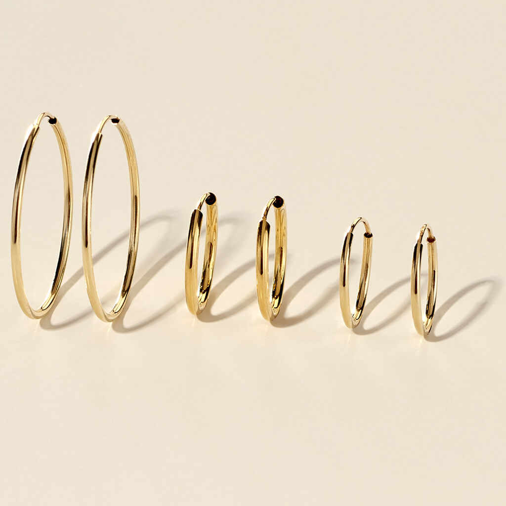 Créoles Dominae Or Jaune - Boucles d'oreilles créoles Femme | Histoire d’Or