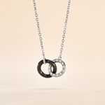 Collier Dina Argent Blanc C&eacute;ramique Et Oxyde De Zirconium - Colliers fantaisie Femme | Histoire d&rsquo;Or
