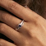 Bague Tanissia Or Blanc Saphir Et Diamant - Bagues solitaires Femme | Histoire d&rsquo;Or