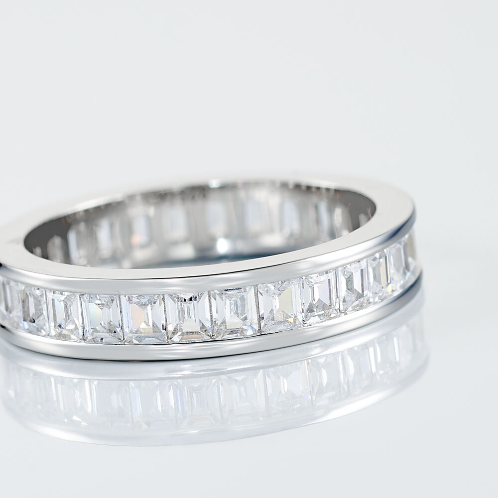 Bague argent zirconium tour complet top