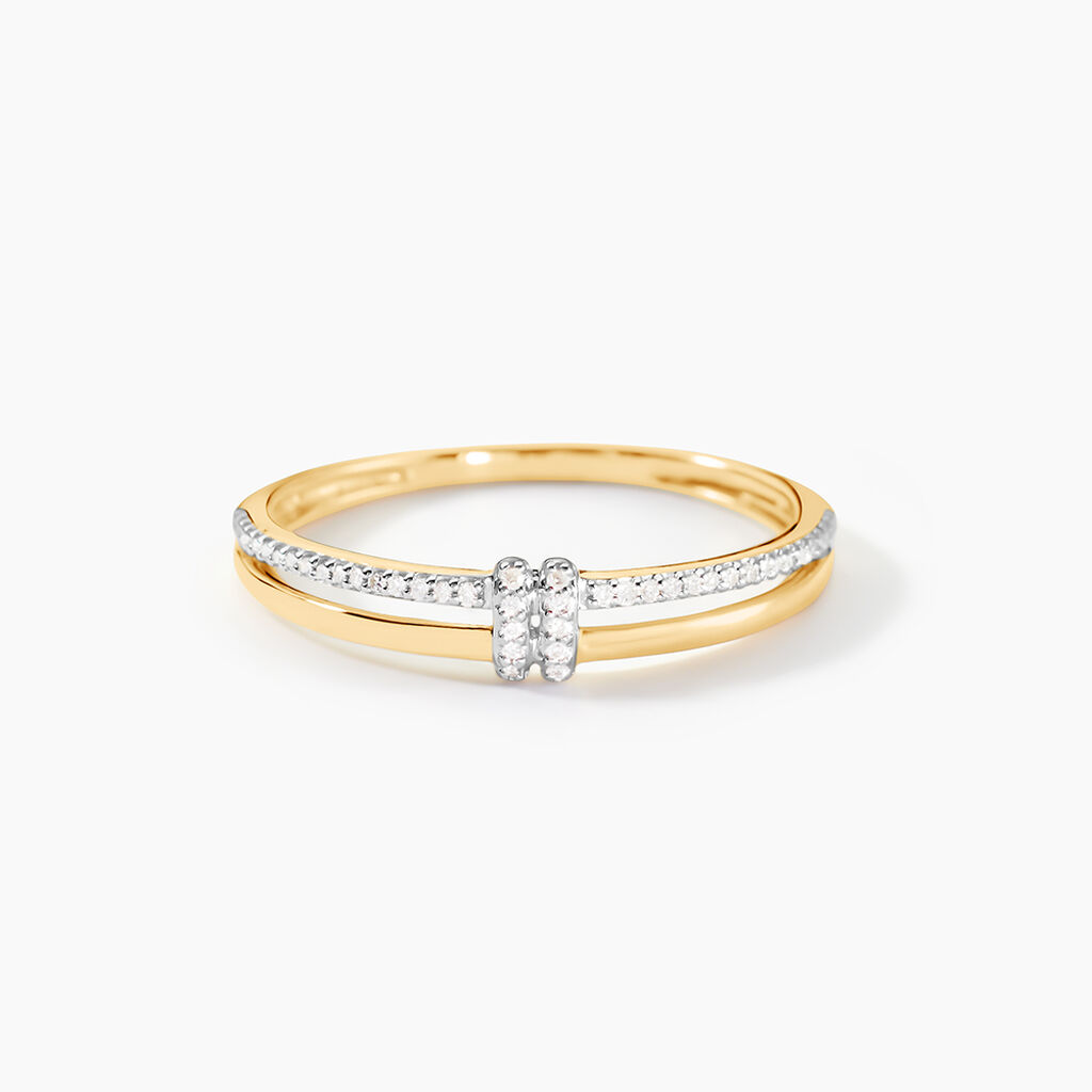Bague Tharia Or Jaune Diamant - Bagues avec pierre Femme | Histoire d&rsquo;Or