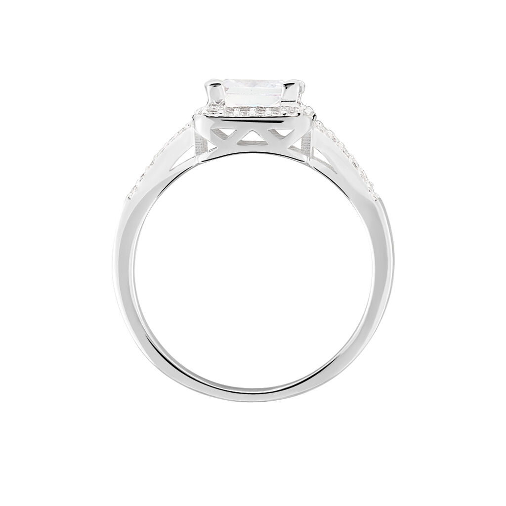 Bague Solitaire Wilona Argent Blanc Oxyde De Zirconium - Bagues solitaires Femme | Histoire d&rsquo;Or