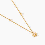 Collier Sakura Love Argent Dor&eacute; A L'Or 750/1000 Oxyde De Zirconium - F&ecirc;te des m&egrave;res Femme | Histoire d&rsquo;Or