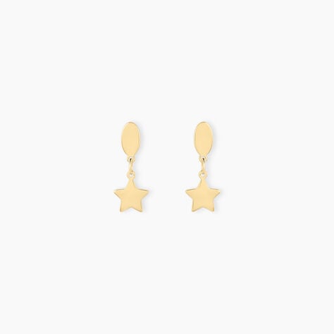 Boucles D'oreilles Pendantes Alphonsine Etoile Or Jaune - Boucles d'oreilles pendantes Femme | Histoire d’Or