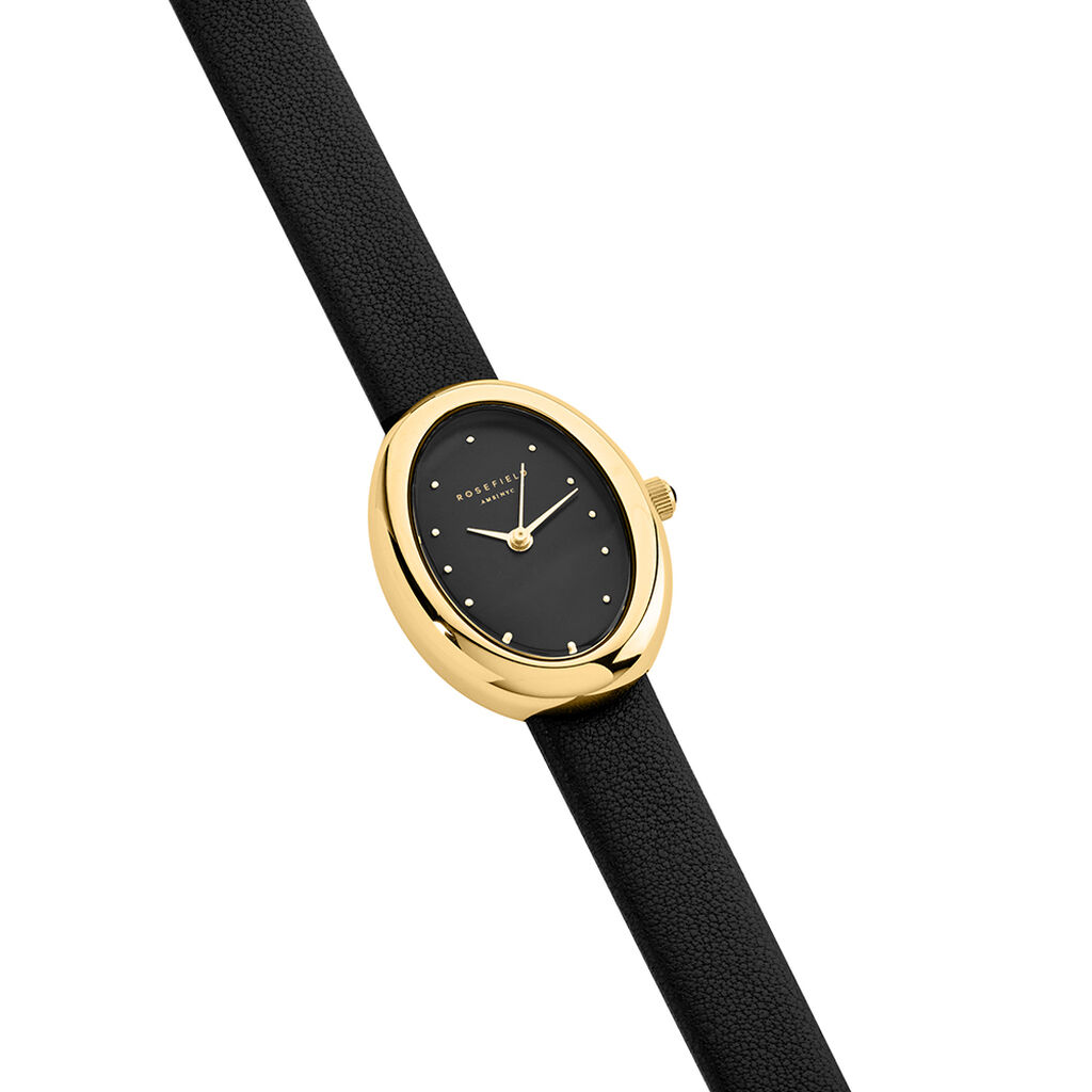 Montre Rosefield Ovale Noir - Id&eacute;es cadeaux Femme | Histoire d&rsquo;Or