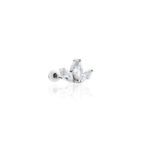 Piercing D'oreille Unitaire Argent Père Oxyde De Zirconium - Bijoux Femme | Histoire d’Or