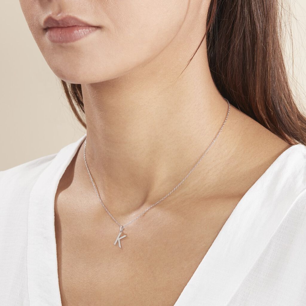 Pendentif Ionia Lettre Or Blanc - Pendentifs Famille | Histoire d’Or