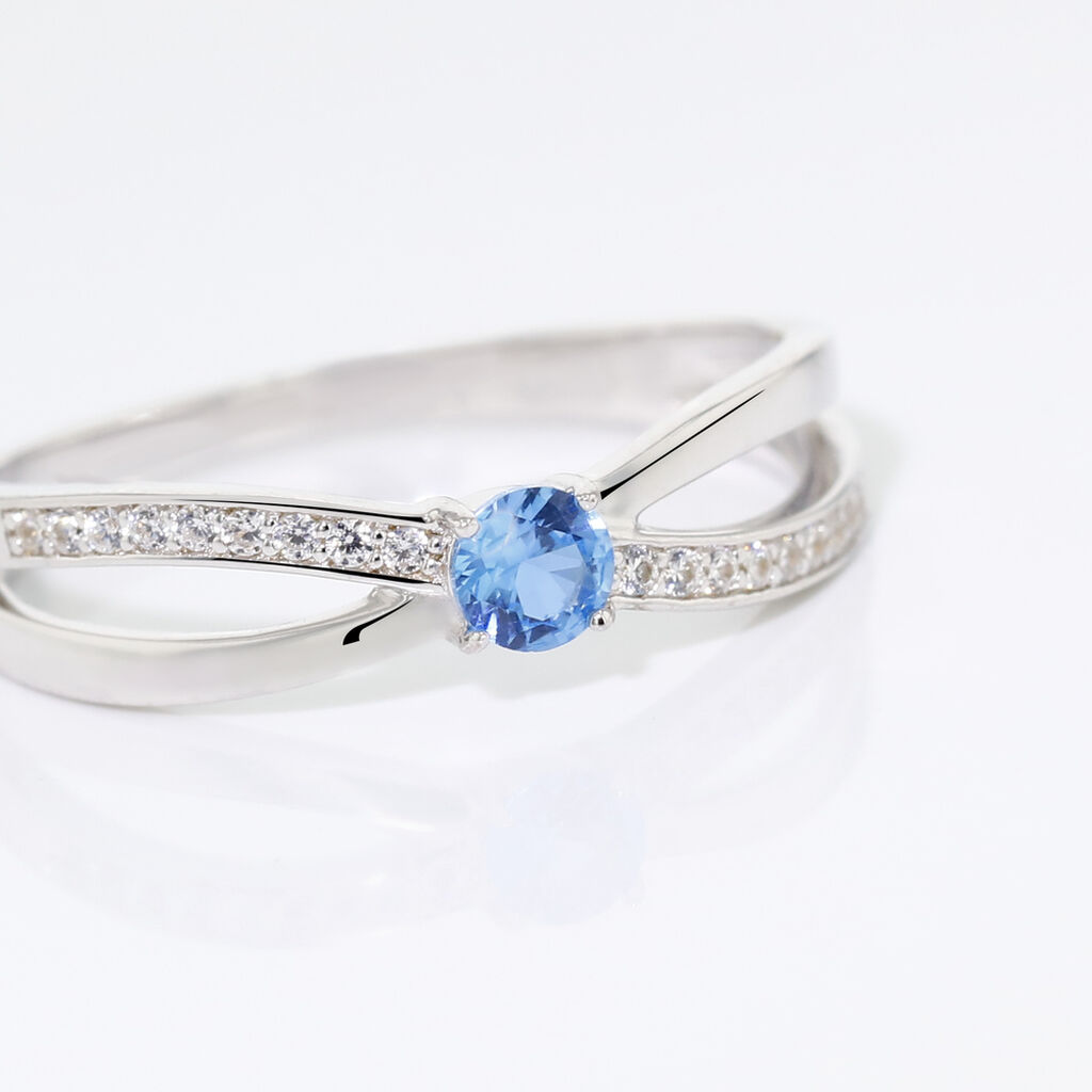 Bague Bertheline Argent Blanc Oxyde De Zirconium - Bagues solitaires Femme | Histoire d’Or