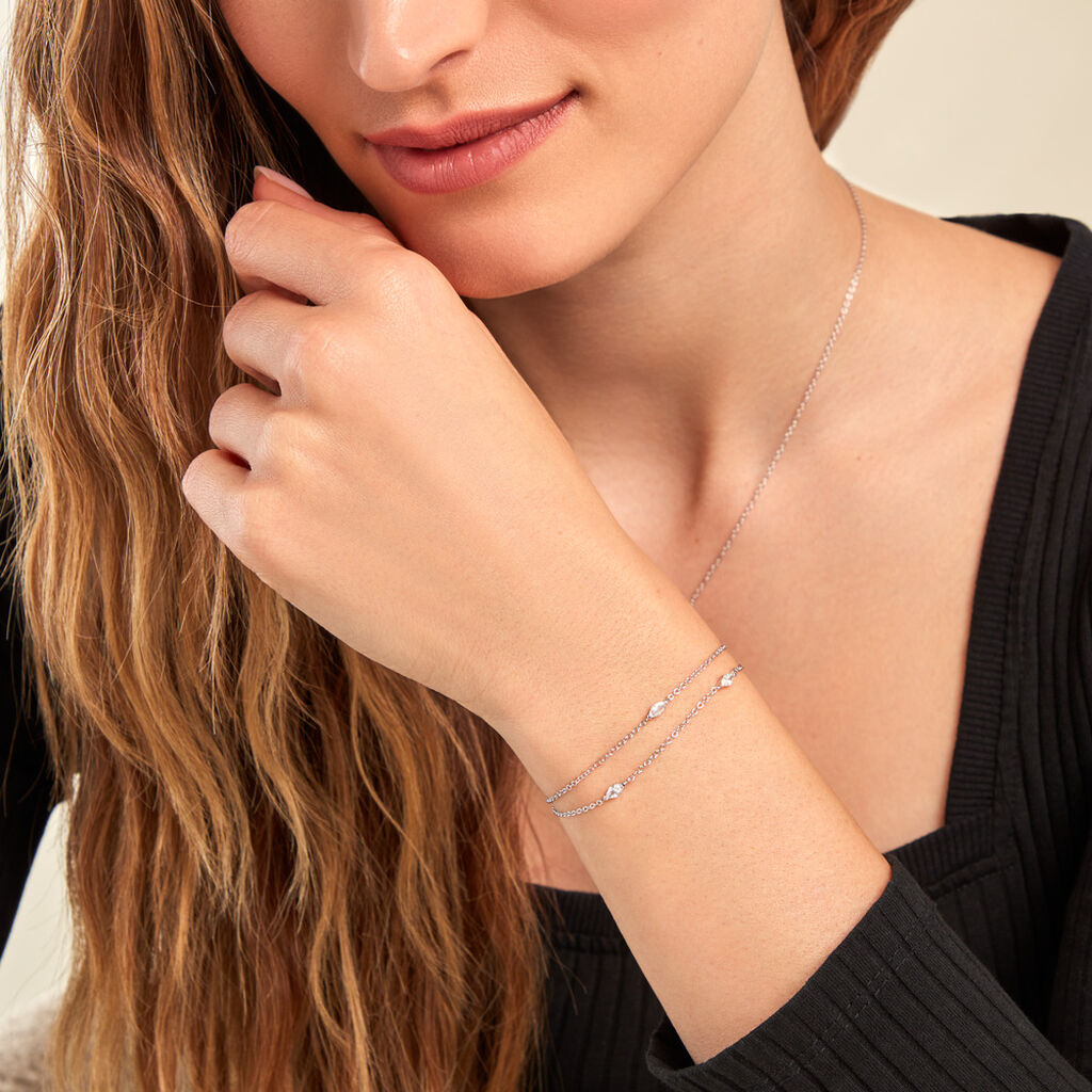 Bracelet Giulette Argent Blanc Oxyde De Zirconium - Bracelets Femme | Histoire d’Or