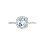 Bague Adrienna Or Blanc Topaze Oxyde De Zirconium - Bagues solitaires Femme | Histoire d&rsquo;Or