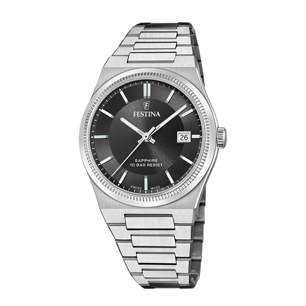 Montre Festina Swiss Made 40 Noir - Montres suisses Homme | Histoire d&rsquo;Or