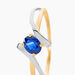 Bague Rosmunda Or Bicolore Saphir - Bagues solitaires Femme | Histoire d’Or