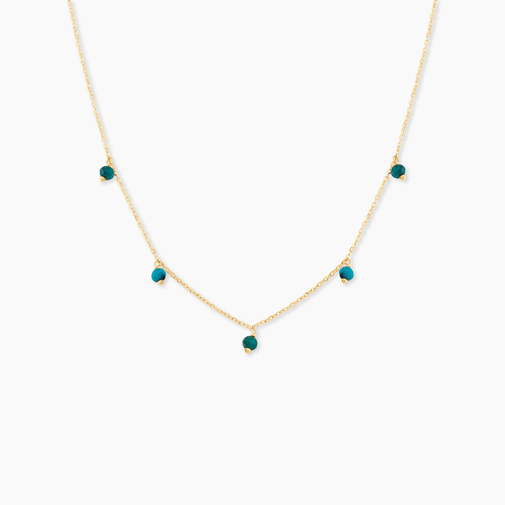 Collier Dionysius Or Jaune Turquoise - F&ecirc;te des m&egrave;res Femme | Histoire d&rsquo;Or