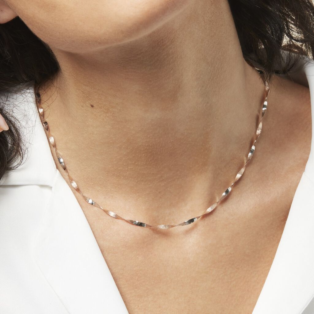 Collier Izar Torsadee Or Bicolore - Chaines Femme | Histoire d’Or