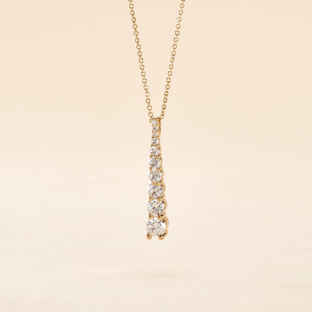 Collier Plaqu&eacute; Or Beisiris Oxydes De Zirconium - Colliers Femme | Histoire d&rsquo;Or