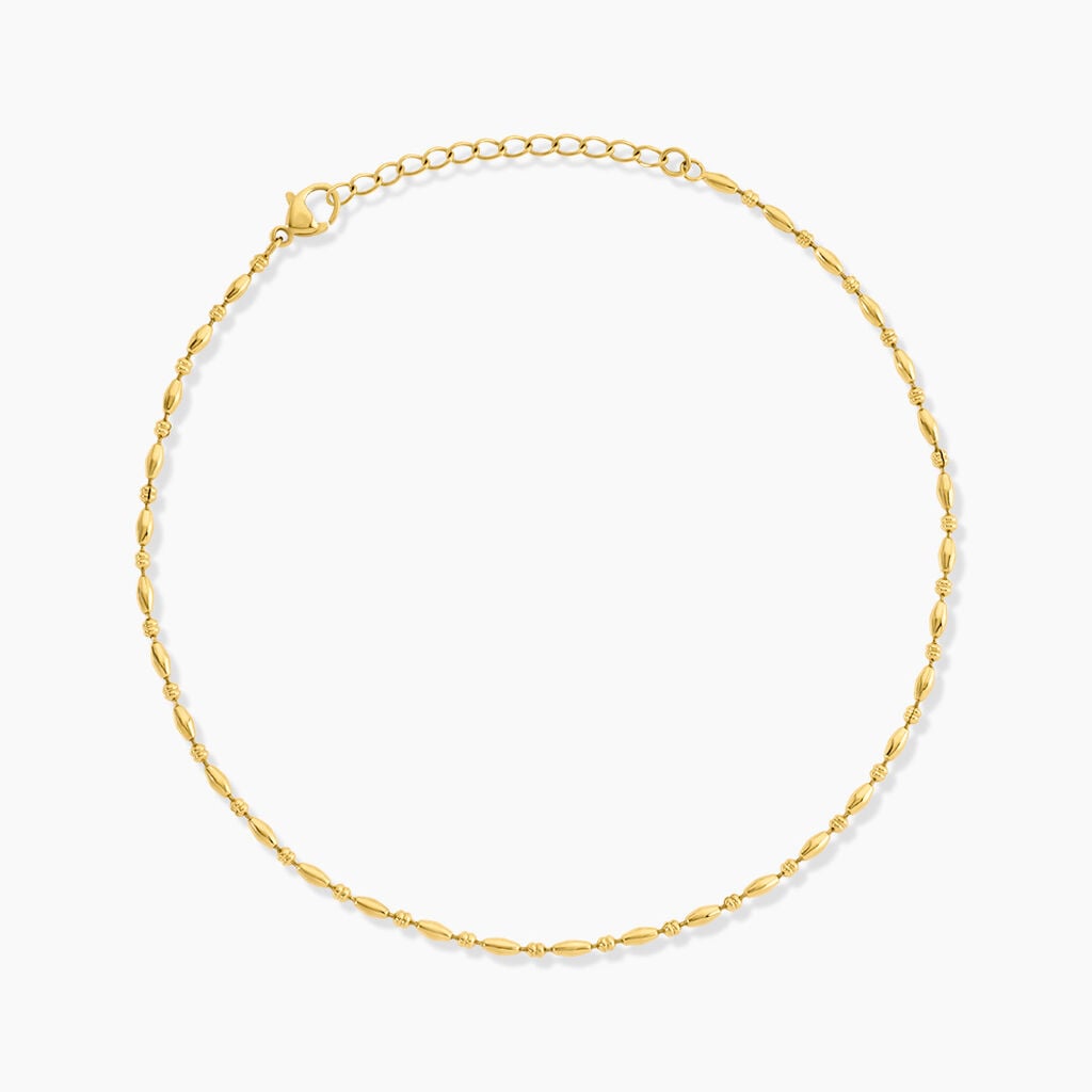 Cha&icirc;ne De Cheville Dorys Acier Jaune - Cha&icirc;nes de cheville Femme | Histoire d&rsquo;Or